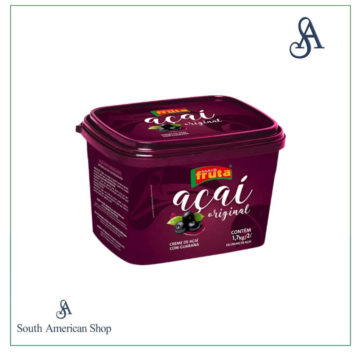 Creme De Açai Com Guaraná 1.7Kg - Mais Fruta