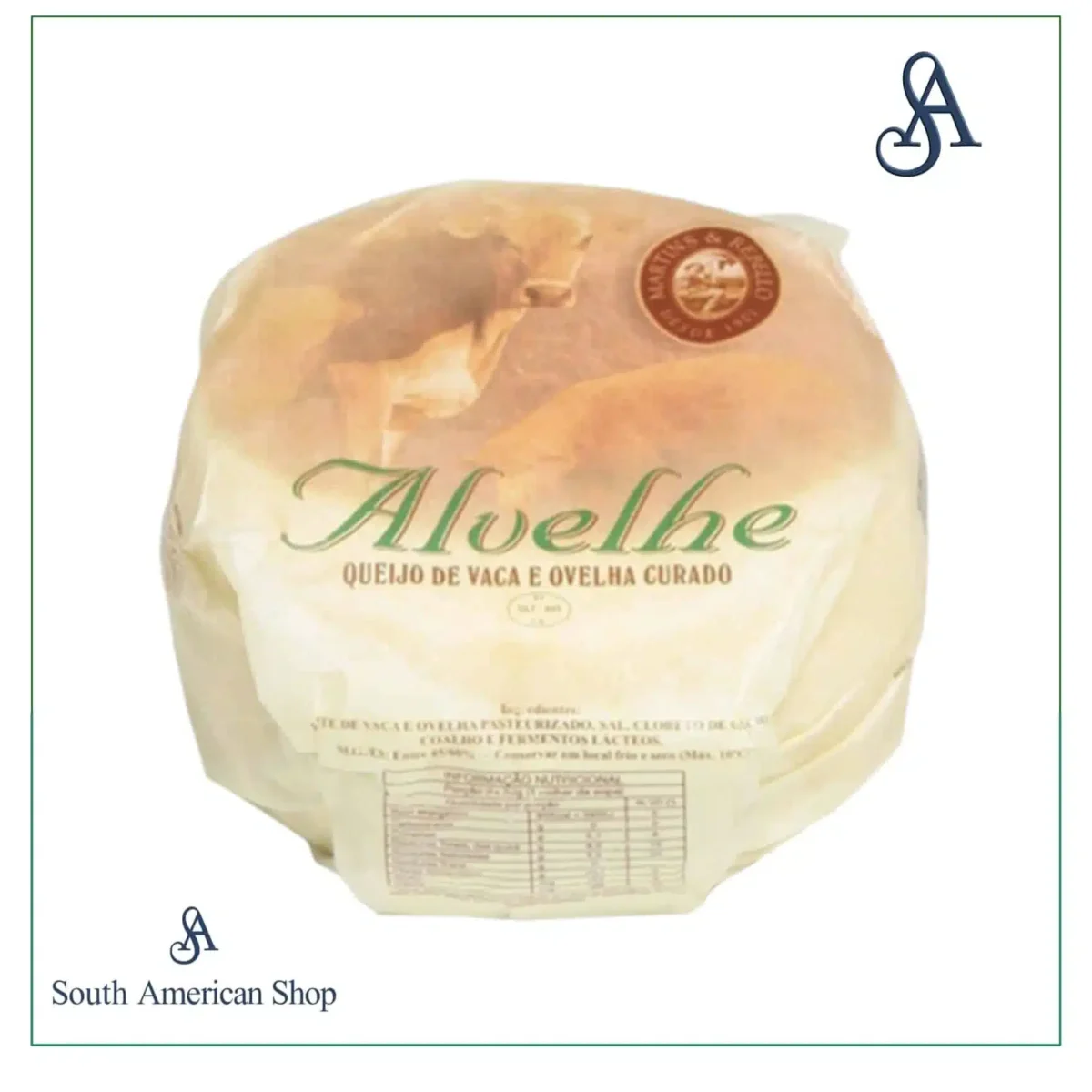 Queijo De Leite De Vaca E Ovelha 450G - Alvelhe