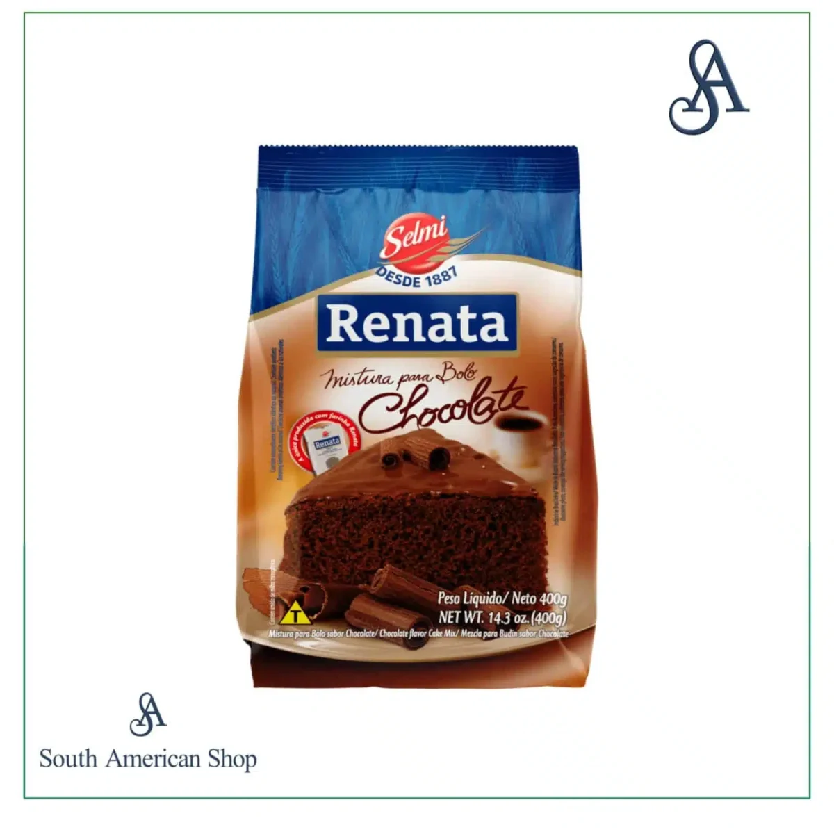 Massa Para Bolo - Sabor Chocolate 400Gr - Renata