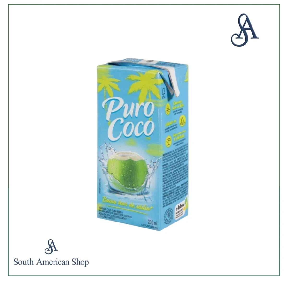 Água De Coco 200Ml - Puro Coco