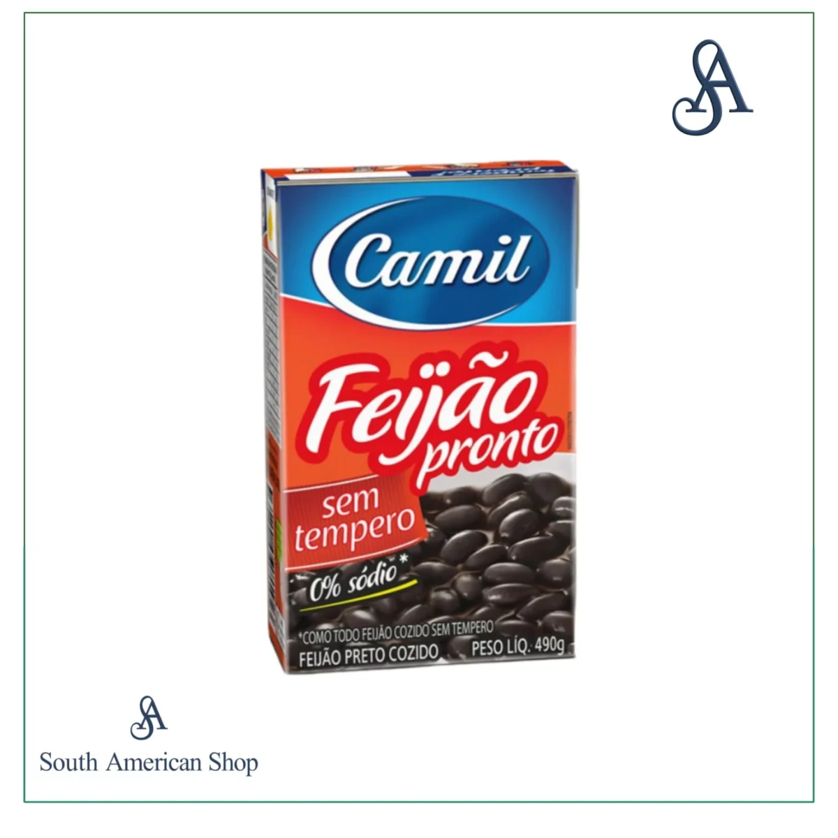 Feijão Preto Cozido 490Gr - Camil