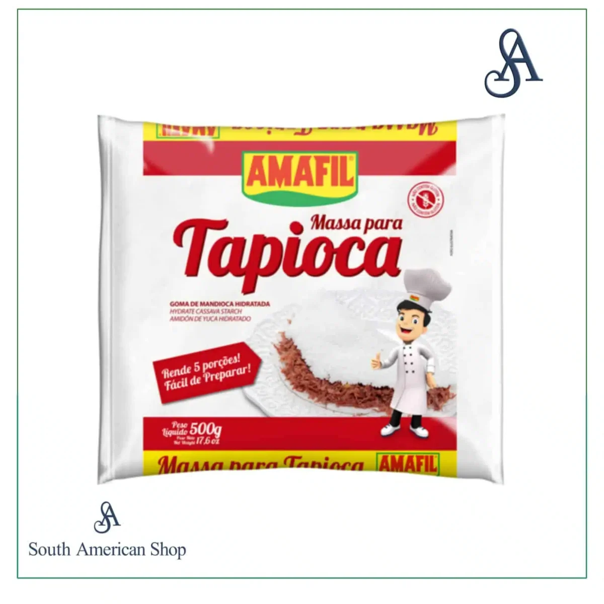 Massa Pronta De Tapioca 500G - Amafil