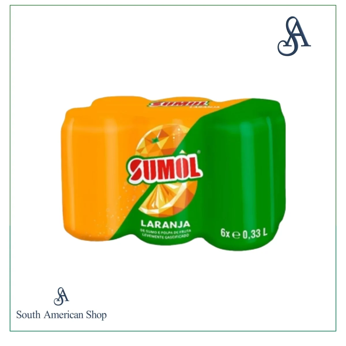 Refrigerante De Laranja Em Lata - Embalagem 6X330Ml - Sumol