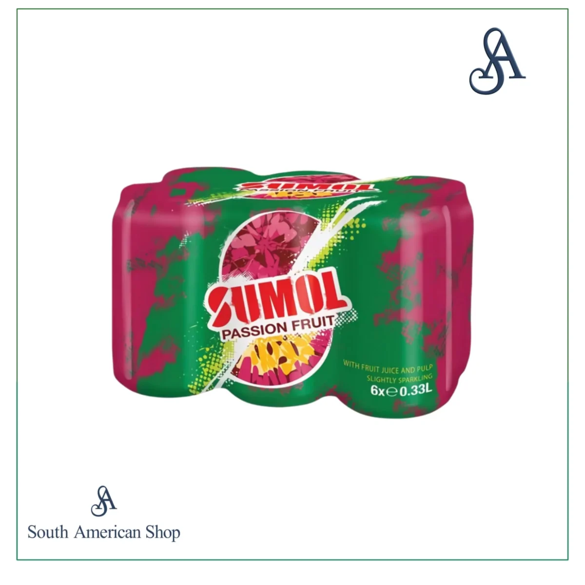 Passion Fruit Juice Six Pack Can 6X330Ml Sumol