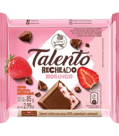 Garoto Talento Milk Chocolate and Strawberry 85g